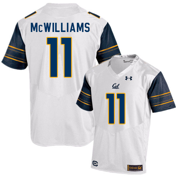 Men #11 Tyson McWilliams Cal Bears College Football Jerseys Sale-White